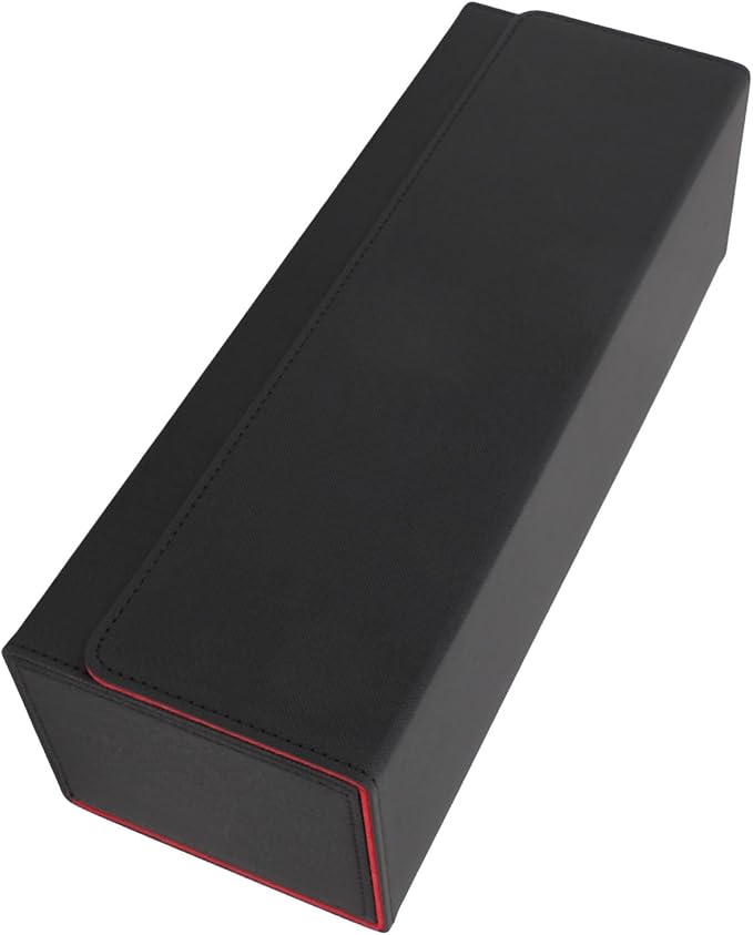RiToEasysports Card Storage Box, PU Leather Magnetic Closure Large Capacity for 400+ Cards Card Deck Case with Felt Lining Elegant Design for Collectors Gamers and Enthusiasts Storing Trading Spo