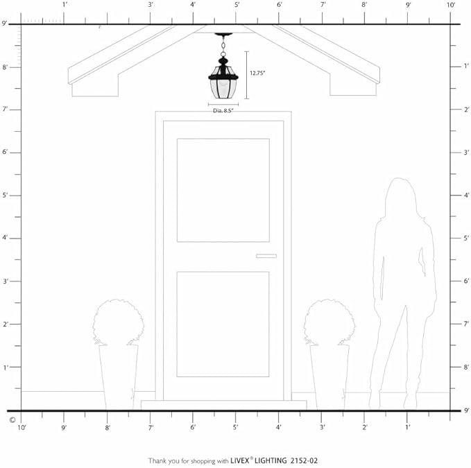 Livex Lighting 2152-01 1-Light Outdoor Hanging Lantern, Antique Brass