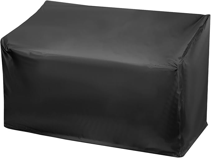 PATIKIL Outdoor Bench Cover, 210D Oxford Heavy Duty Waterproof Patio Furniture Covers for Garden Sofa Chair Table Zero Gravity, 53"L x 26"W x 35"T, Black