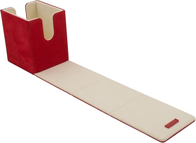 Ultra Pro - Vivid Alcove Flip Deck Box (Red) - Protect and Store up to 100 Double Sleeves Standard Size Cards, Perfect for Sports Cards, Gaming Cards & Collectible Trading Cards