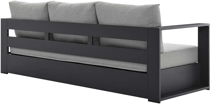 Modway Tahoe 2-Piece Fabric/Powder-Coated Aluminum Outdoor Set in Gray