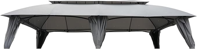 Grand Patio 13x20 Replacement Canopy Top Double Soft Gazebo Canopy (ONLY Top Canopy Without Frame)