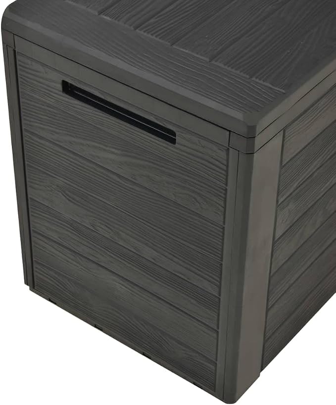 Deck Box Large Outdoor Storage for Patio Furniture, PP Garden Tools, Pool Supplies,Outdoor Backyard Patio Storage Deck Box Container, Anthracite 38.7"x17.3"x21.7" -AA