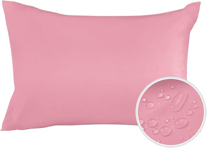 Outdoor Waterproof Throw Pillows Minimalist Solid Pure Pink Patio Pillows,Decorative Pillow Covers with Insert,Pillow Cushion Case for Garden Couch Sofa Unadorned Single Color Art