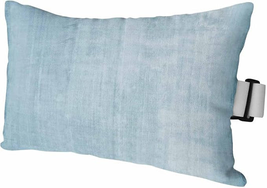 Outdoor Lumbar Pillow 12x20 Inch, Vintage Light Blue Waterproof Throw Pillow Covers with Insert, Modern Abstract Retro Art Decorative Headrest Pillows for Office Car Travel