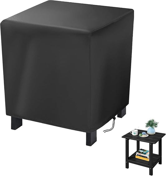 Small Outdoor Side Table Cover,17 Inch Patio End Table Cover for Outside,Waterproof Patio Small Furniture Cover - 17 x 13 X 16 Inch