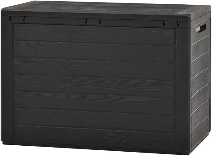 Deck Box Large Outdoor Storage for Patio Furniture, PP Garden Tools, Pool Supplies,Outdoor Backyard Patio Storage Deck Box Container, Anthracite 38.7"x17.3"x21.7"