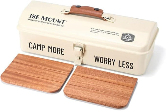 HUIOP Modern Compact Metal Outdoor Storage Box with 2 Compartments and Lift-Off Lid