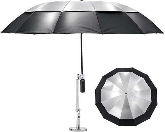 Magnetic Umbrella with Base Kit, Folding HVAC Umbrella with Magnetic Base & Clamp, Stay Cool and Dry for Rooftop & Construction