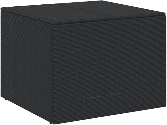 Outdoor Garden Storage Box Black 76.9 Gal Waterproof PE Rattan with Removable Bag for Patio Furniture Cushions Pillows Blankets 31.5 x 29.5 x 23.2 Inches