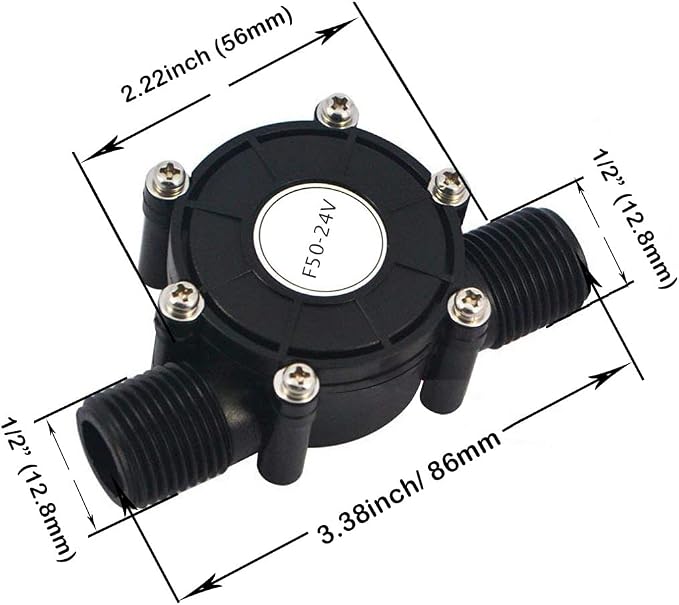Beduan Micro Water Turbine Generator Hydroelectric Power G1/2" Male Thread 24V Micro Hydro Generator Changeing Tool