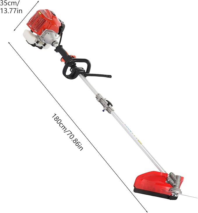 Gas Weed Eater, 5 in 1 Multifunctional Cordless Hedge Trimmer String Trimmer 52cc 2 Stroke 8500Rpm Brush Cutter Garden Tool