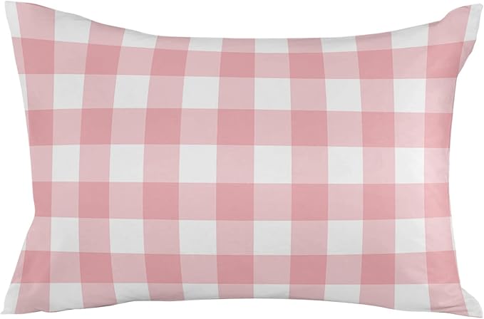 Outdoor Waterproof Throw Pillow Covers Set of 2 Romantic Love Lumbar Pillowcases 20x12 Inches Pink Buffalo Check Plaid Patio Decorative Pillows Cushion Case Patio Pillows for Couch Bed Chair Garden
