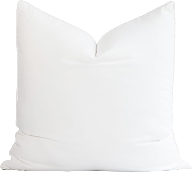 Crumbs Home Throw Pillow Insert, 24"x24" (for Cover Size 22"x22") Water Repllent Synthetic Down Alternative Sham Stuffer for Indoor Outdoor Use, Karate-Chop Effect