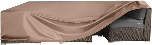 Patio Furniture Covers Waterproof Outdoor Furniture Cover Heavy Duty Outdoor Sectional Sofa Couch Cover Outside Dining Set Table and chairs Covers Heavy Duty Brown 75" L x 47.5" W