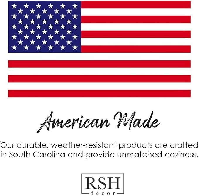 RSH DECOR Square Throw Pillows Set of 2, 17x17 Inch Decorative Pillows for Couch, Water-Resistant Patio Furniture Pillows, All-Weather Spun Fabric, Gadsen Cranapple - Made in USA