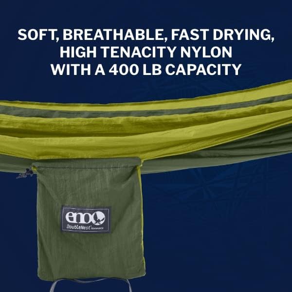 ENO, Eagles Nest Outfitters DoubleNest Lightweight Camping Hammock, 1 to 2 Person, Special Edition Colors, ATC