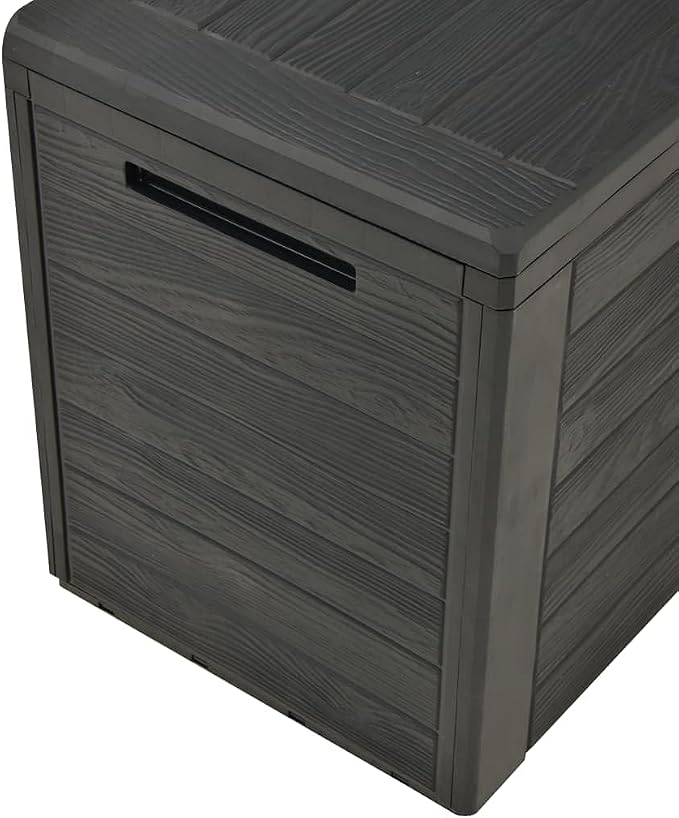 Deck Boxes Outdoor Waterproof, Large Patio Resin Storage Box Bench Indoor/Outdoor Container for Patio Cushions,Garden Storage Box Anthracite 38.7"x17.3"x21.7"