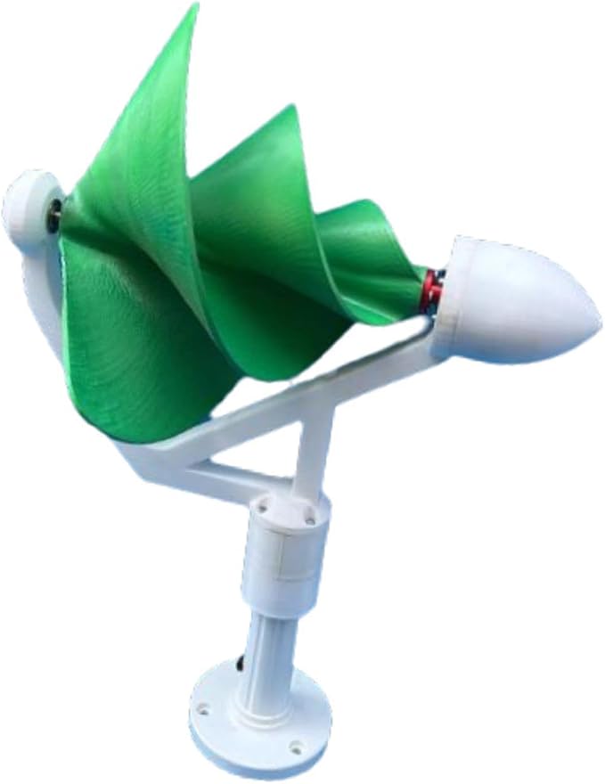 Spiral Wind Generator, Spiral Wind Generator Model, Three-Phase, Brushless, for Outdoor Use, Green
