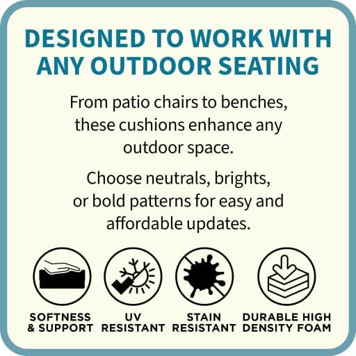 BrylaneHome Bh Outdoor Performance Bench Cushion - Cobalt Tropicana