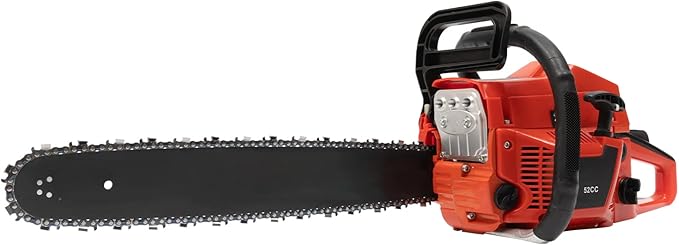 20inch Gas Chainsaw, 2.95HP 52CC 2-Stroke Gasoline Chainsaw, Air Cooled Pull Start Top Handle Gas Powered Chain Saw Petrol Chainsaws with Automatic Chain Lubrication for Trees, Wood Cutting