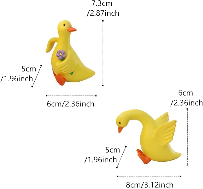 Set of 2 Cute Climbing Duck Statues Flower Pot Hugger, Resin Hanging Animals Figurine Outdoor Planter Pot Decorations for Home Garden Patio Lawn Yard Ornaments