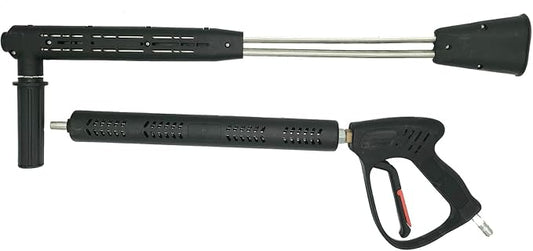 CANPUMP 40-in Dual Lance Wand w/Bent Tube, Spray Gun Included, Replacement Pressure Washer Gun w/Extension Wand, Stainless Steel, Quick-Connect, Soap Nozzle, 5000 PSI, 10.5 GPM