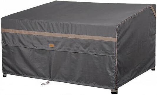 Heavy Duty Waterproof Outdoor Patio Loveseat Sofa Cover UV Resistant Patio Furniture Covers 3 Seater 85" W X 37" D X 33" H Dark Grey