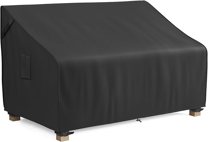 MR.COVER 3-Seater Outdoor Couch Cover Waterproof, Patio Furniture Cover for Sofa, Heavy Duty Outdoor Sofa Covers, Polyester & Double-Stitched Seams, Fits up to 72" W x 32" D x 35" H, Classic Black