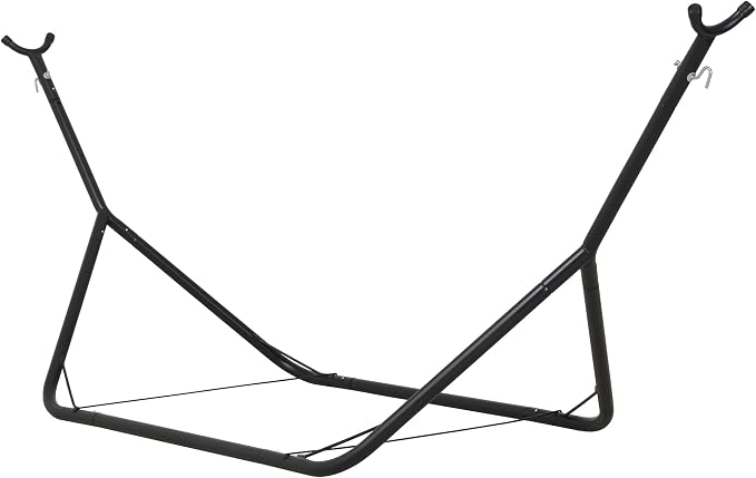 ANOW Portable Space Saving Heavy-Duty Steel Stand for 10FT Hammock, Black | Hammock Stand Only, Height Adjustable