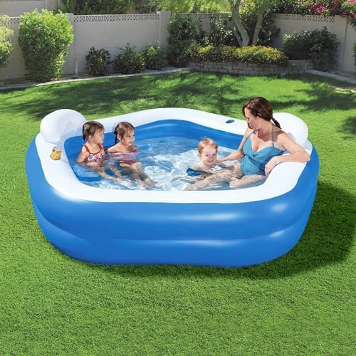 Bestway® 7' x 6'9" x 27"/2.13m x 2.06m x 69cm Backyard Oasis Family Pool