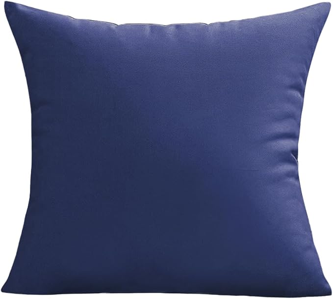 VAKADO Outdoor Waterproof Throw Pillow Covers 18X18 Set of 2 Decorative DarkBlue Patio Furniture Cushion Cases Outside Decor for Couch Garden Bench Porch