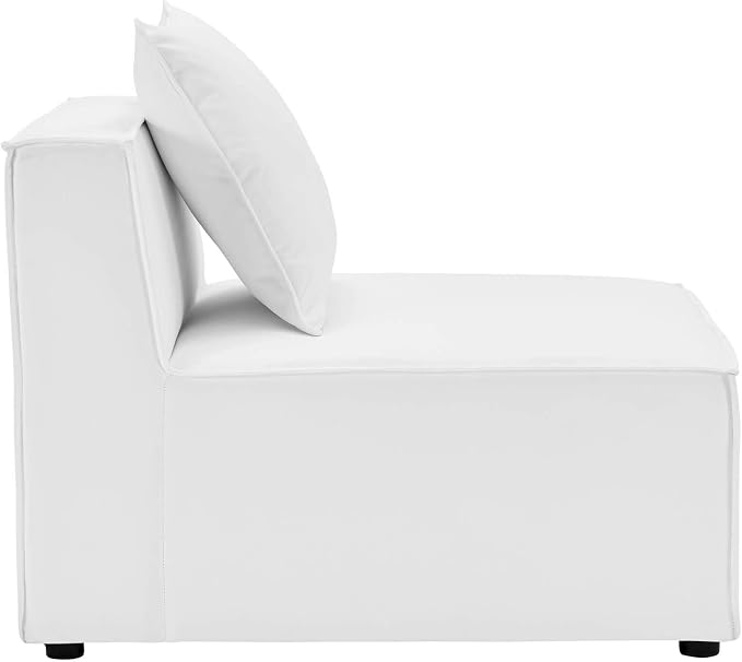 Modway EEI-4380-WHI Saybrook Patio Upholstered 4-Piece Sectional Sofa in White