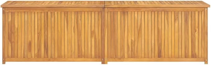 Solid Wood Outdoor Storage Bench,Solid Teak Wood Garden Deck Box Patio Storage Box with Liftable Top Outdoor Wooden Storage Container for Patio,Backyard,Poolside, 78.7"x19.7"x21.7" -AA