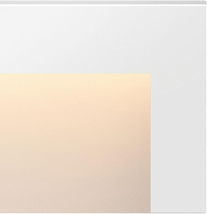 Hinkley Landscape Lighting Taper 1557SW Wide Horizontal 12v Deck Sconce, Low-Voltage, Mounts Flush to Surface, Integrated LED, Satin White