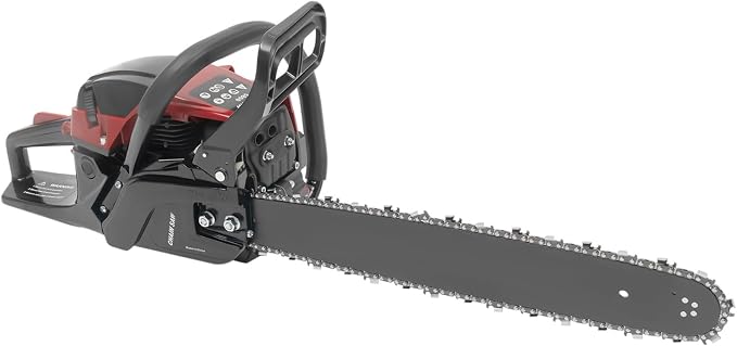 20inch Gas Chain Saw, 3.22HP 58CC 2-Stroke Gasoline Powered Chainsaw, Air Cooled Top Handle Gas Chainsaw Pull Start Petrol Chain Saw w/Automatic Lubrication System for Wood Cutting, Trees