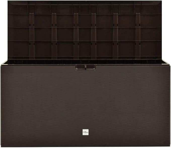 Patio Storage Box Brown,Deck Box,Outdoor Cushions,Storage Table,Porch Storage Box,Toy Box,Storage Side Table,for Home,Garden,Patio,Pool,Back-Yard,Lawn,44.9"x18.5"x23.6"