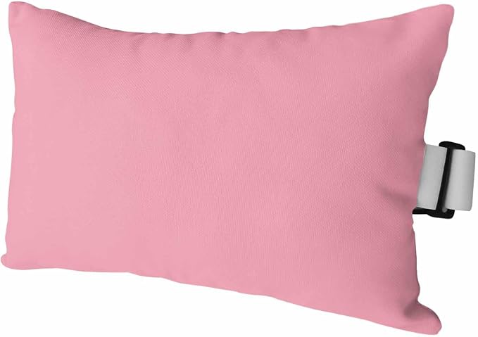 Pink Outdoor Lumbar Pillow 11x16 Inch, Farmhouse Solid Pink Color Modern Art Waterproof Throw Pillow Covers with Insert, Decorative Chair Cushions for Patio Garden Recliner