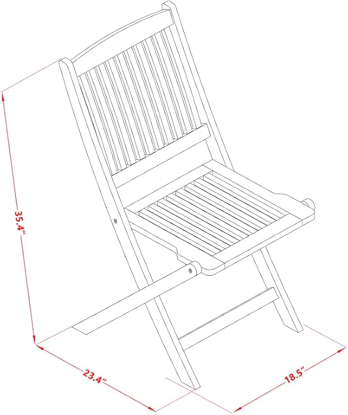 East West Furniture DEBS9CWNA 9 Piece Outdoor Patio Dining Sets Includes a Rectangle Acacia Wood Table and 8 Folding Side Chairs, 40x72 Inch, Natural Oil