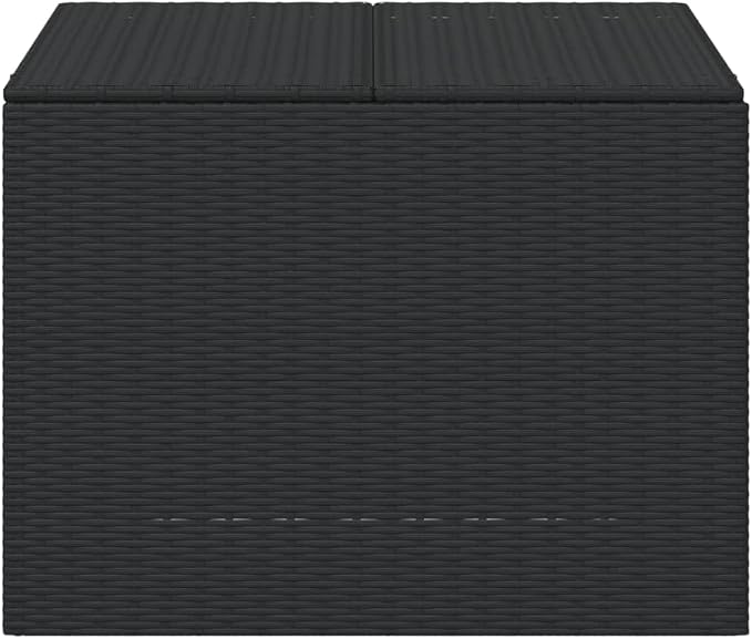 Outdoor Garden Storage Box Black 76.9 Gal Waterproof PE Rattan with Removable Bag for Patio Furniture Cushions Pillows Blankets 31.5 x 29.5 x 23.2 Inches