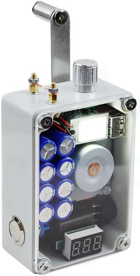 Hand Crank Generator - Portable Emergency USB Charger with COB Light and Lighter for Camping, Hiking, and Outdoor Survival Gear