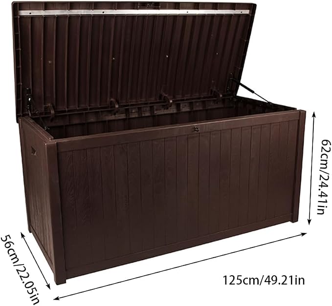 Large Outside Storage Boxes Lockable Deck Box Waterproof Garden Storage Box for Furniture Outdoor Cushions Gardens Tools