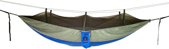 Travel Hammock with Bug Net - 9.75' - Blue