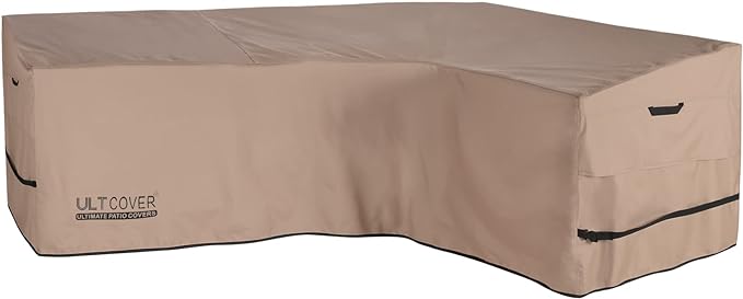 ULTCOVER Patio L-Shaped Right Facing Sofa Cover Waterproof for 4-Seater Outdoor Sectional Furniture Couch 85”W (Back Length) x 58”W (Right Side)