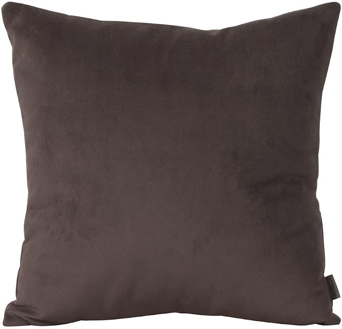 Howard Elliott Collection Fluffy Square Throw Pillow, Premium Stuffer Decorative Comfortable Sleeper Cushion, Soft Square Pillow Insert for Bedroom, Couch & Sofa, 20 x 20 Inch, Bella Chocolate