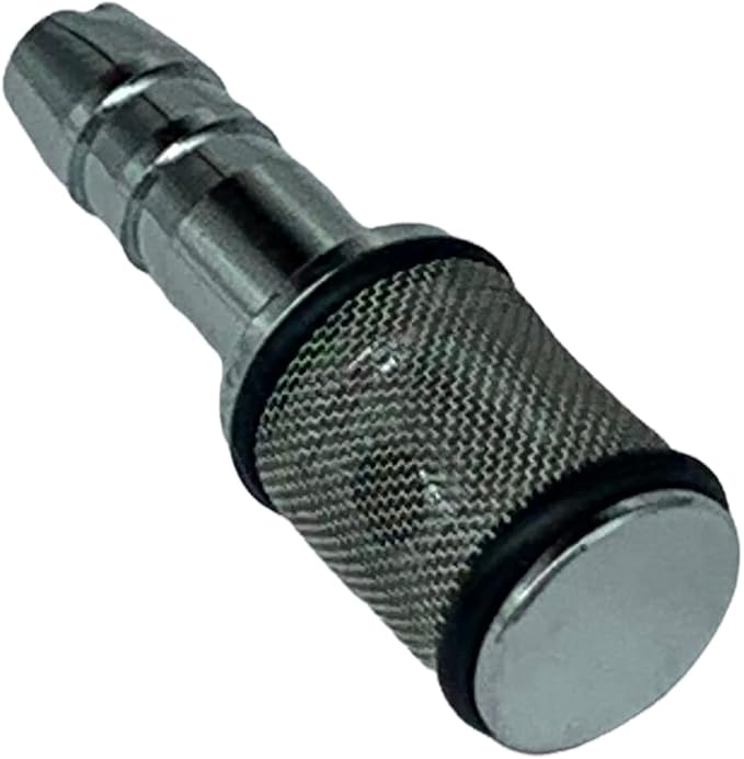 Pressure Washer Detergent Chemical Soap Hose Brass & Chrome Pickup Filter/Screen & Check Valve 1/4 OD Barb, with Internal Check Valve, 400 Micron