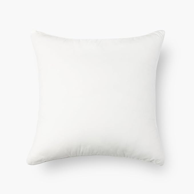 Crumbs Home Throw Pillow Insert, 24"x24" (for Cover Size 22"x22") Water Repllent Synthetic Down Alternative Sham Stuffer for Indoor Outdoor Use, Karate-Chop Effect