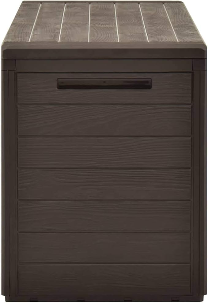Garden storage boxes, outdoor storage boxes, storage in the yard, garage, yard Garden tool box Patio storage box Outdoor toy box Patio Storage Box Brown 45.7"x17.3"x21.7"