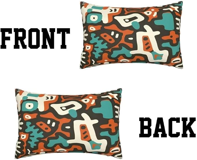 Outdoor Pillows Waterproof Set of 2 Outdoor Pillow Covers 16x24 Inch, Abstract Throw Pillows Geometric Pillow Covers, Garden Decorative Pillows Outdoor Pillows for Patio Furniture Car Home Decor-hs216