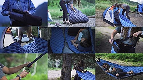 Pammock Sleeping Pad That Converts Into an Inflatable Hammock with Inflatable Pillow and Hammock Straps